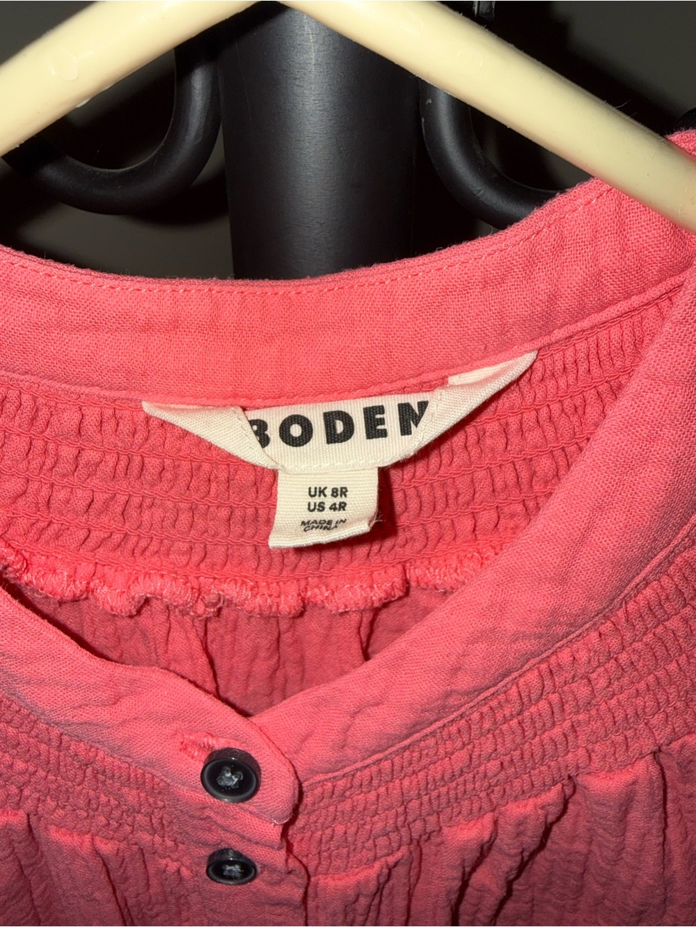 Boden Coral Pink Ada Double cloth Button-Down Tie-Waist Midi Shirt Dress - Picture 2 of 5